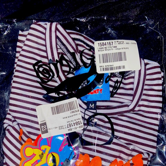 I Have No Tits Crop Tank Top NWT - Picture 5 of 5